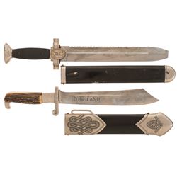 Two Nazi Enlisted Hewers with Sheaths