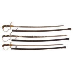 Three German Swords with Scabbards
