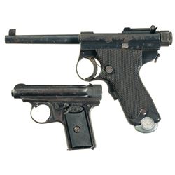 Two Semi-Automatic Pistols -A) Early Production Serial Number "201" Tokyo Gas & Electric Papa Nambu 