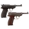 Image 2 : Two German P.38 Semi-Automatic Pistols with Holsters and Accessories -A) Spreewerke P.38 Pistol