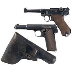 Two Semi-Automatic Pistols -A) DWM "1916" Dated Model 1914 Luger Pistol with Unit Markings