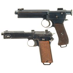 Collector's Lot of Two Early Steyr Semi-Automatic Pistols -A) Roth-Steyr Model 1907 Pistol