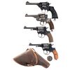 Image 1 : Four Double Action Military Revolvers -A) Webley & Scott Mark IV Revolver