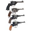 Image 2 : Four Double Action Military Revolvers -A) Webley & Scott Mark IV Revolver