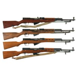 Four Semi-Automatic SKS Carbines with Bayonets -A) Chinese Type 56 SKS Carbine