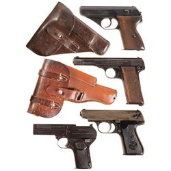 Four  Semi-Automatic Pistols -A) Mauser HSC Pistol with Holster
