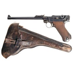 DWM 1917 Dated Artillery Model Luger Semi-Automatic Pistol with Holster