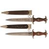 Image 1 : Two Nazi Party Style Daggers with Defaced Ernst Rohm Honor Inscriptions