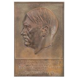 W. Wolff Cast Iron Wall Plaque of Adolf Hitler