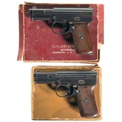 Collector's Lot of Two Mauser Semi-Automatic Pistols with Boxes -A) Mauser Model 1910 Pistol