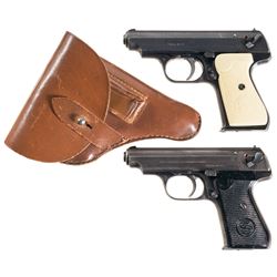 Collector's Lot of Two Nazi Marked Semi-Automatic Pistols -A) J.P. Sauer & Son Model 38H Pistol with