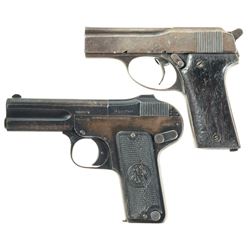 Two Semi-Automatic Pistols -A) Unmarked Possible Czech Manufacture Little Tom Pistol