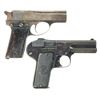 Image 2 : Two Semi-Automatic Pistols -A) Unmarked Possible Czech Manufacture Little Tom Pistol