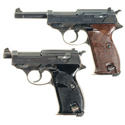 Two P-38 Semi-Automatic Pistols -A) Spreewerke "cyq" Code P-38 Pistol