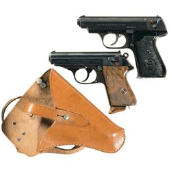 Two European Semi-Automatic Pistols -A) J. P. Sauer Model 38H Nazi Police Proofed Pistol
