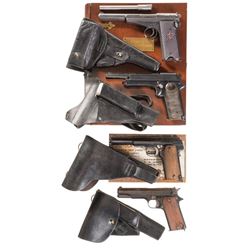 Four Spanish Semi-Automatic Pistols with Case -A) Campo-Giro Model 1913-16 Pistol