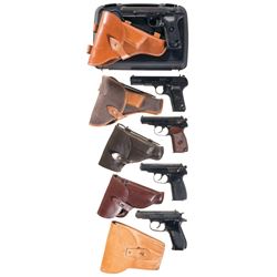 Five Eastern European Semi-Automatic Pistols with Holsters and Extra Magazines -A) Serbian M70A Toka