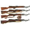 Image 1 : Four Semi-Automatic SKS Carbines with Bayonets -A) Albanian SKS Carbine