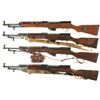 Image 2 : Four Semi-Automatic SKS Carbines with Bayonets -A) Albanian SKS Carbine