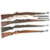 Image 1 : Four Bolt Action Military Rifles -A) CZ Model VZ24 Rifle with Bayonet