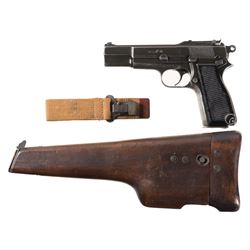 Chinese Contract Inglis MK I High Power Semi-Automatic Pistol with Holster Stock