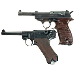 Two German Military Semi-Automatic Pistols -A) Walther "ac 44" Code Pistol
