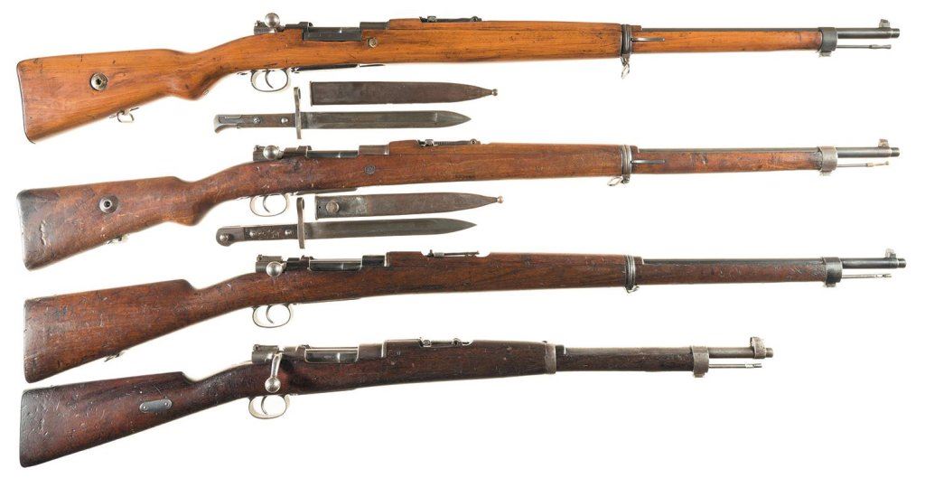 Four Bolt Action Military Rifles -A) Turkish Model 1903 Mauser Rifle ...