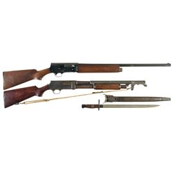 Two U.S. Military Shotguns -A) U.S. Remington Model 11 Semi-Automatic Shotgun