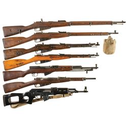Seven Military Longarms -A) Westinghouse Imperial Russian Contract Mosin Nagant Model 1891 Bolt Acti