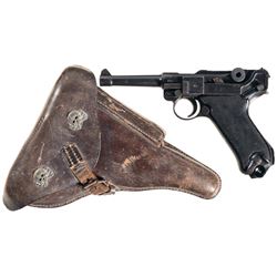Mauser "byf" Code "Black Widow" Luger Semi-Automatic Pistol with Holster