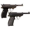 Image 2 : Two P-38 Semi-Automatic Pistols -A) Walther "ac/42" Code P-38 Pistol