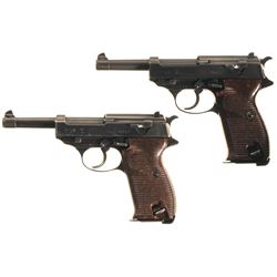 Collector's Lot of Two German Semi-Automatic Military Pistols -A) Walther "ac/43" Code P-38 Pistol