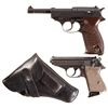 Image 1 : Two Walther Semi-Automatic Pistols -A) Walther "ac 44" Code P-38 Pistol