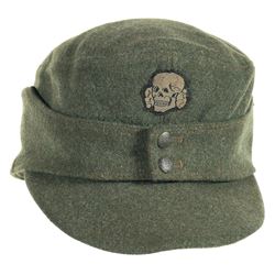 Nazi Waffen SS Style Field Cap with Mountain Trooper Patch