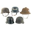Image 1 : Grouping of Five World War II German Style Helmets