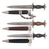 Image 1 : Three Nazi Style Daggers with Sheaths