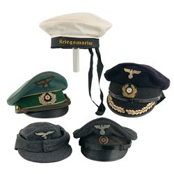 Grouping of World War II German Style Field Caps