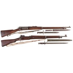 Two U.S. Military Bolt Action Rifles with Bayonets -A) U.S. Springfield Armory Model 1898 Krag Jorge