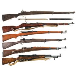 Six Military Rifles -A) Turkish Model 1938 Mauser Bolt Action Rifle with Bayonet