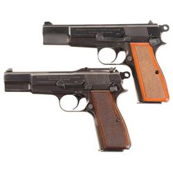 Two Nazi Occupation Proofed Fabrique Nationale High Power Semi-Automatic Pistols -A) FN High Power P