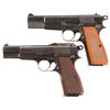 Image 1 : Two Nazi Occupation Proofed Fabrique Nationale High Power Semi-Automatic Pistols -A) FN High Power P