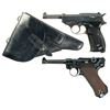 Image 1 : Two Nazi German Military Semi-Automatic Pistols -A) Walther "ac/43" Code P-38 Pistol with Holster