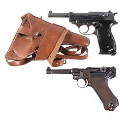 Two German Semi-Automatic Pistols -A) Mauser "byf/43" Code P-38 Pistol with Holster