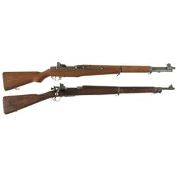 Two U.S. Military Longarms -A) U.S. Springfield M1 Garand Semi-Automatic Rifle