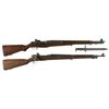 Image 1 : Two U.S. Military Rifles -A) U.S. International Harvester M1 Garand Semi-Automatic Rifle with Bayone