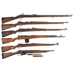 Six Military Rifles -A) Japanese Mauser G71 Bolt Action Single Shot Rifle