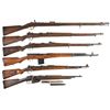 Image 1 : Six Military Rifles -A) Japanese Mauser G71 Bolt Action Single Shot Rifle