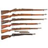 Image 1 : Six Japanese Bolt Action Long Guns -A) Japanese Carcano Type I Rifle