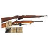 Image 1 : Two Military Longarms -A) Italian Terni Carcano Bolt Action Rifle