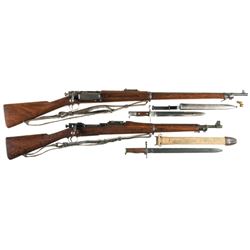 Two U.S. Military Bolt Action Rifles with Bayonets -A) U.S. Springfield Model 1898 Krag Jorgensen Ri